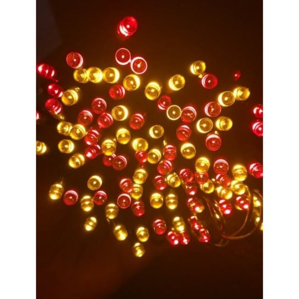 Orange Solar Halloween Lights, 2 Pack Each 75.5Ft 200 LED Orange Solar Lights